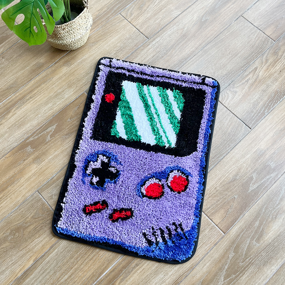 Door Mat Blank - Purple Games Console Tufted Rug Funny