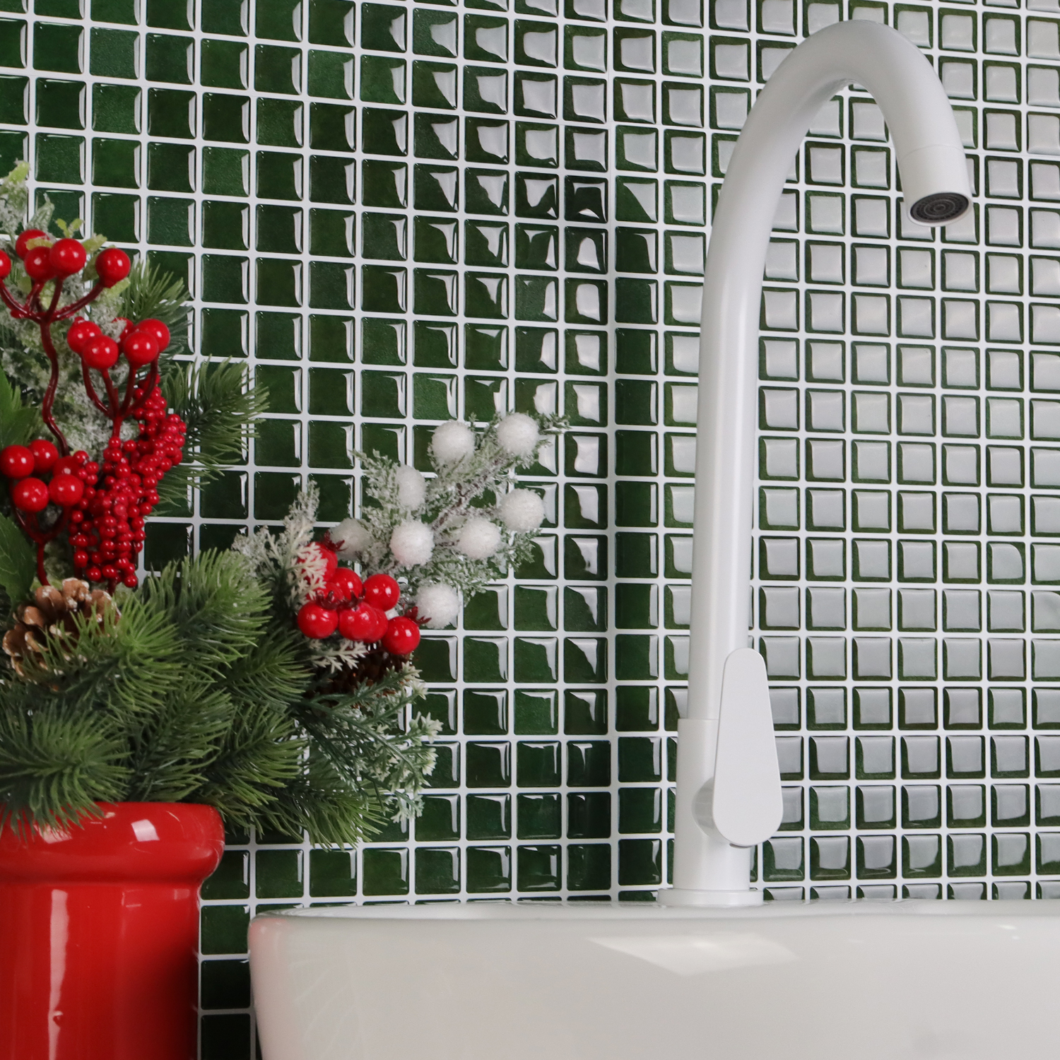 20pcs 3D Mosaic Style Wall Sti - Ceramic Tile Blank avaliação e preço