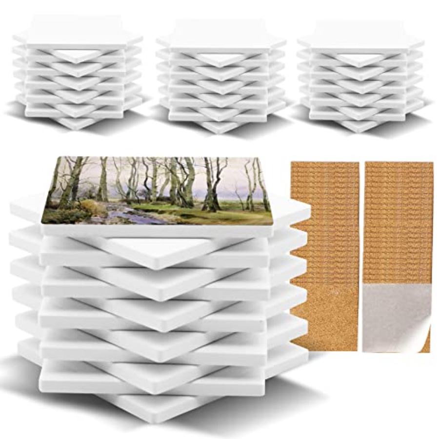 48 Pack Sublimation Blanks Coa - Ceramic Tile Blank avaliação e preço