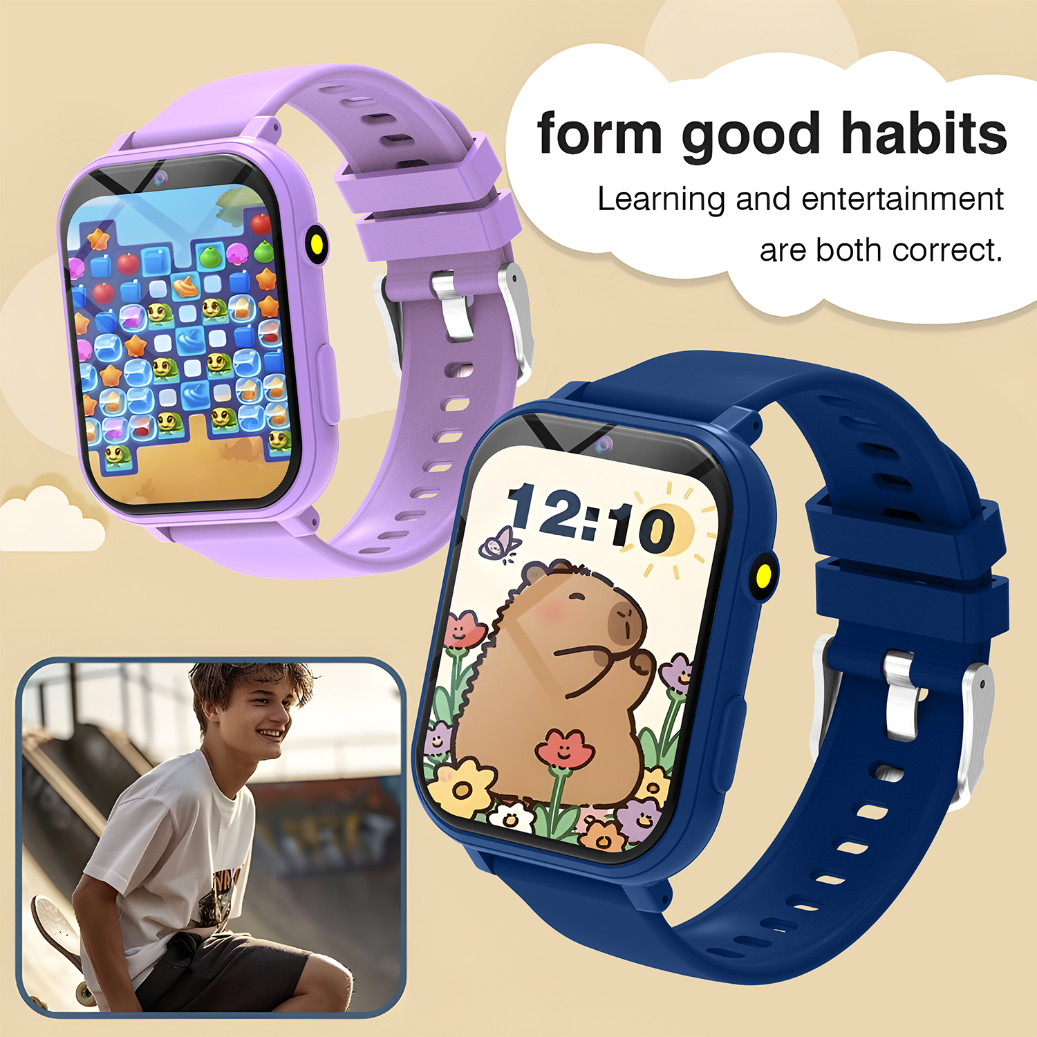Kids Smart Watch Games Camera  - Door Mat Blank avaliação e preço