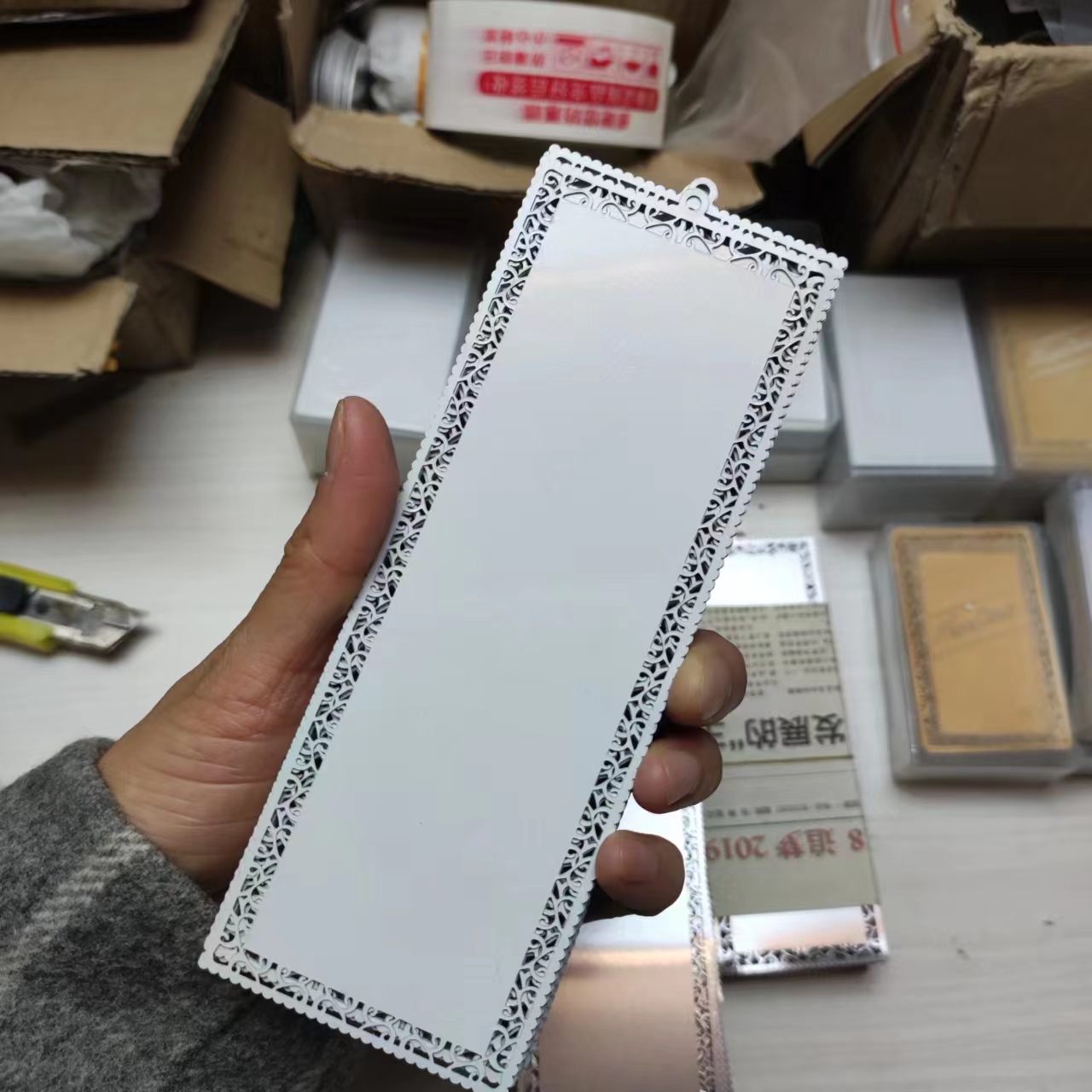 100pcs Blank Sublimation Metal - Puzzle Blank White avaliação e preço