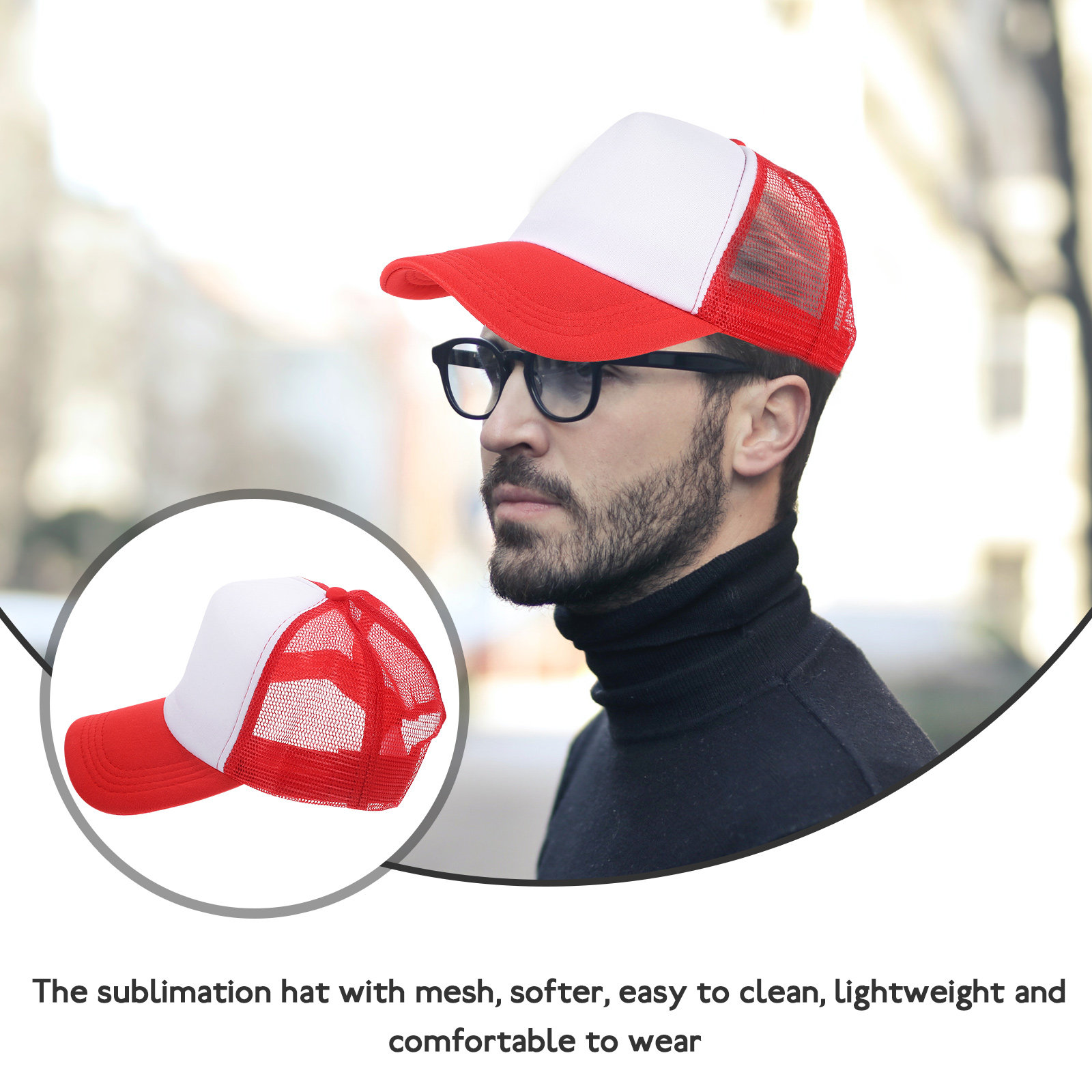 10Pcs Blank Mesh Baseball Caps - Hat Sublimation Blank avaliação e preço