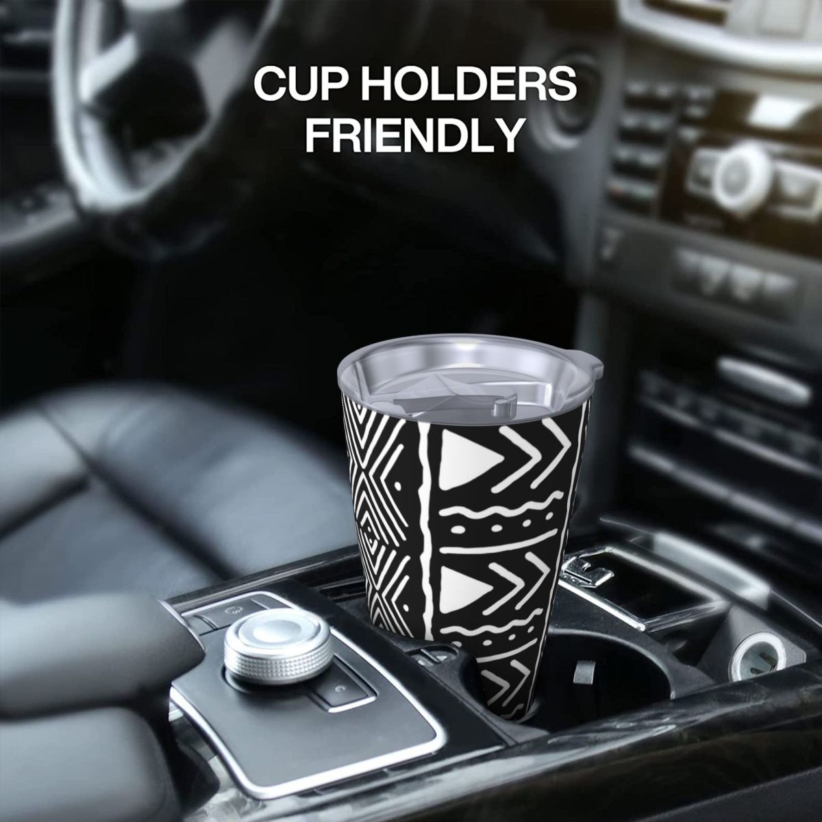 Black And White African Bogola - Tumbler 20Oz White avaliação e preço