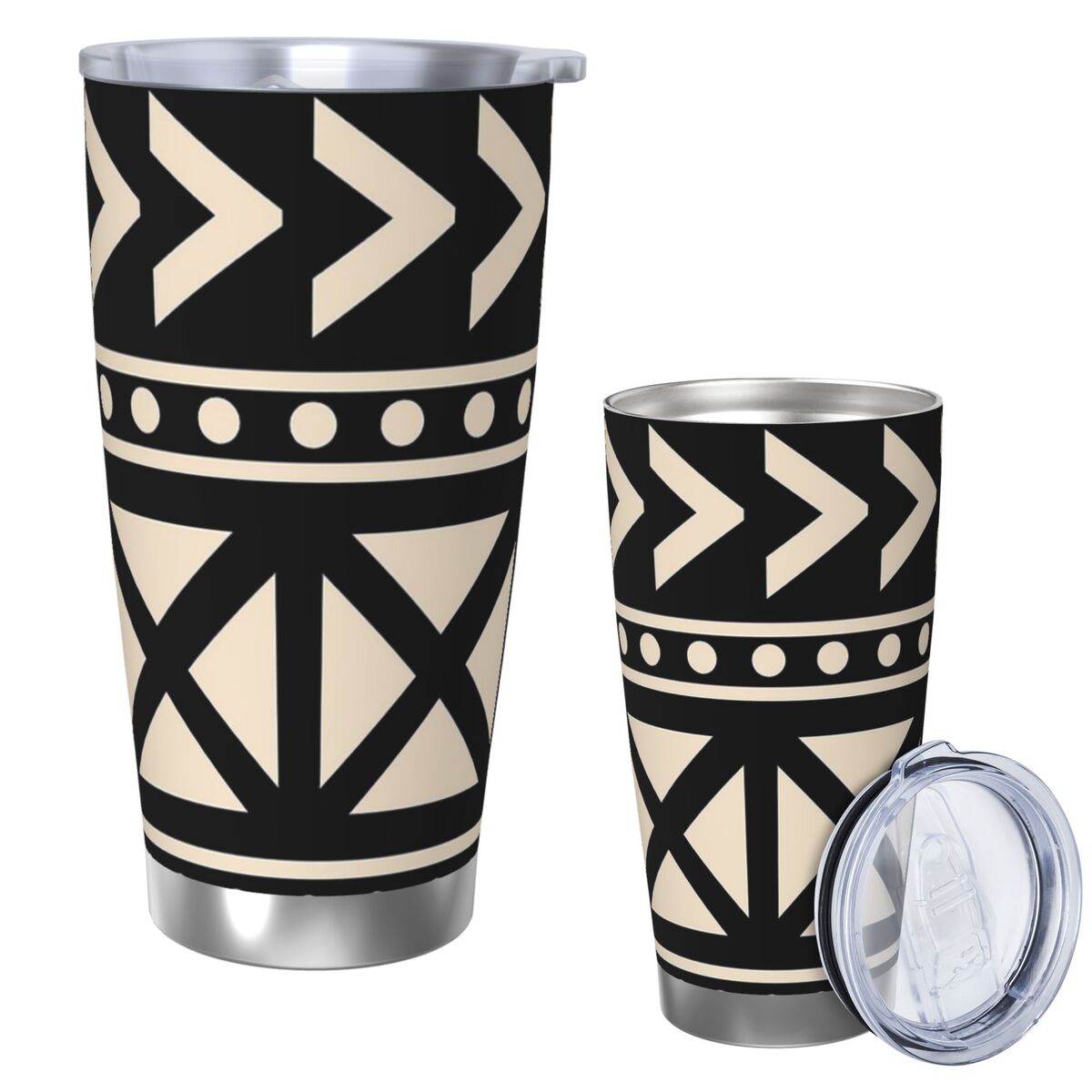 African Mud Cloth Black And Wh - Tumbler 20Oz White avaliação e preço
