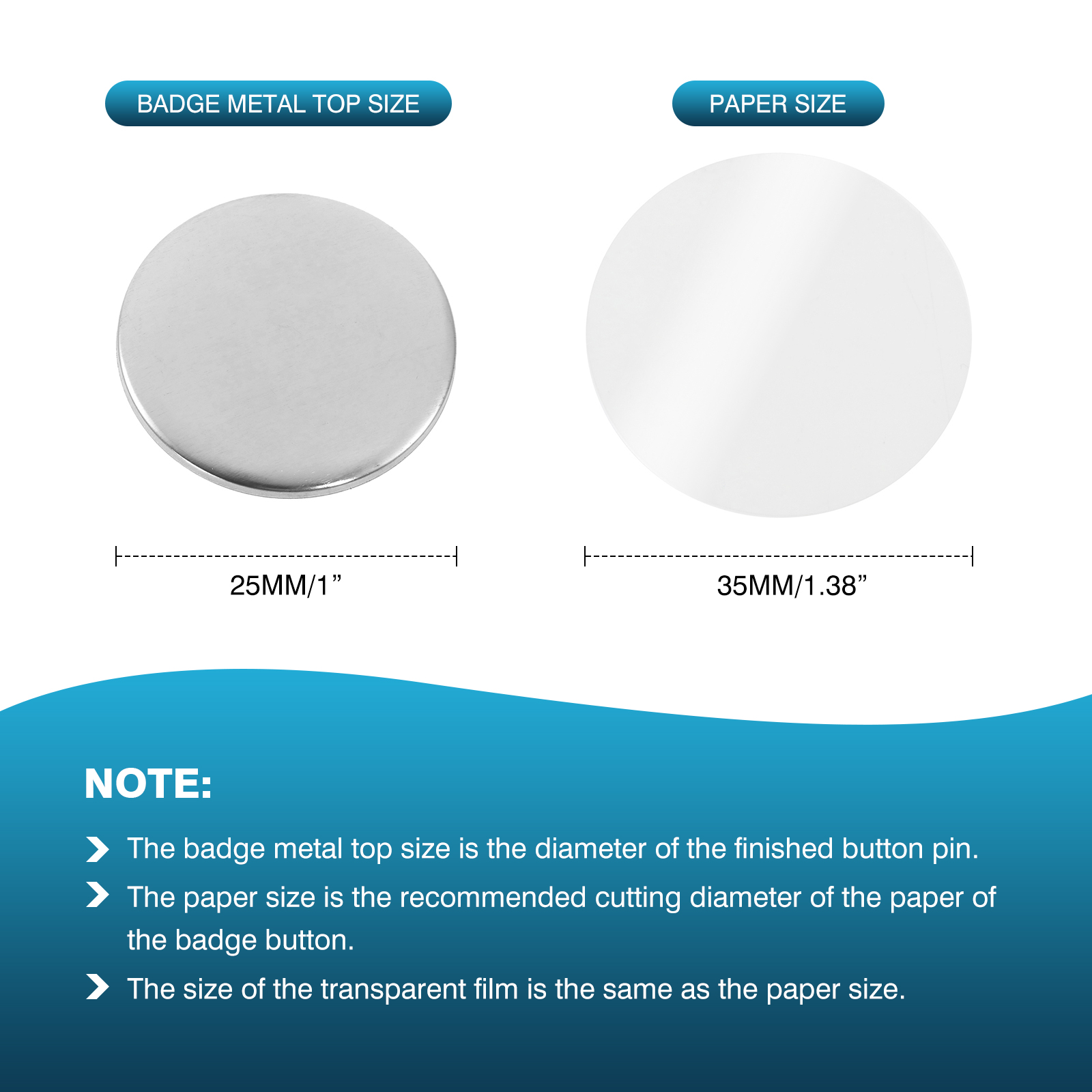 100Pcs Mini DIY Round Mirror M - Button Badge Blank avaliação e preço