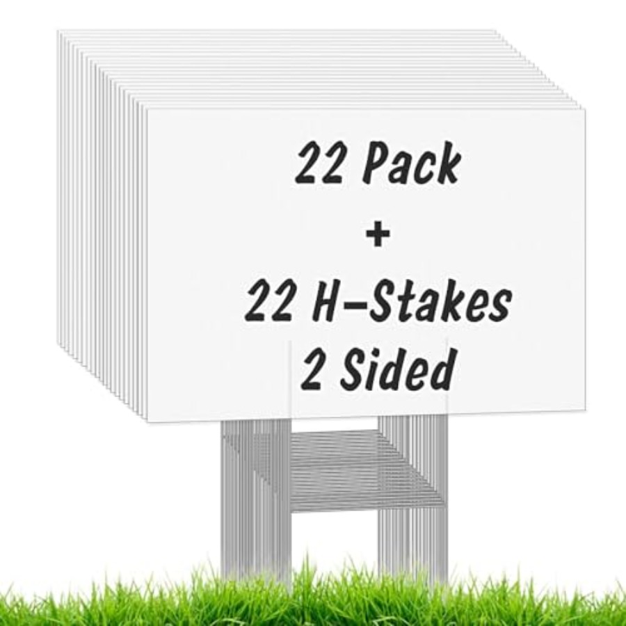 22Pcs Blank Yard Signs with St - Yard Sign Blank avaliação e preço