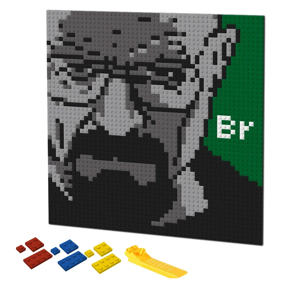 Retro Pixel Art Building Block - Puzzle Blank White avaliação e preço