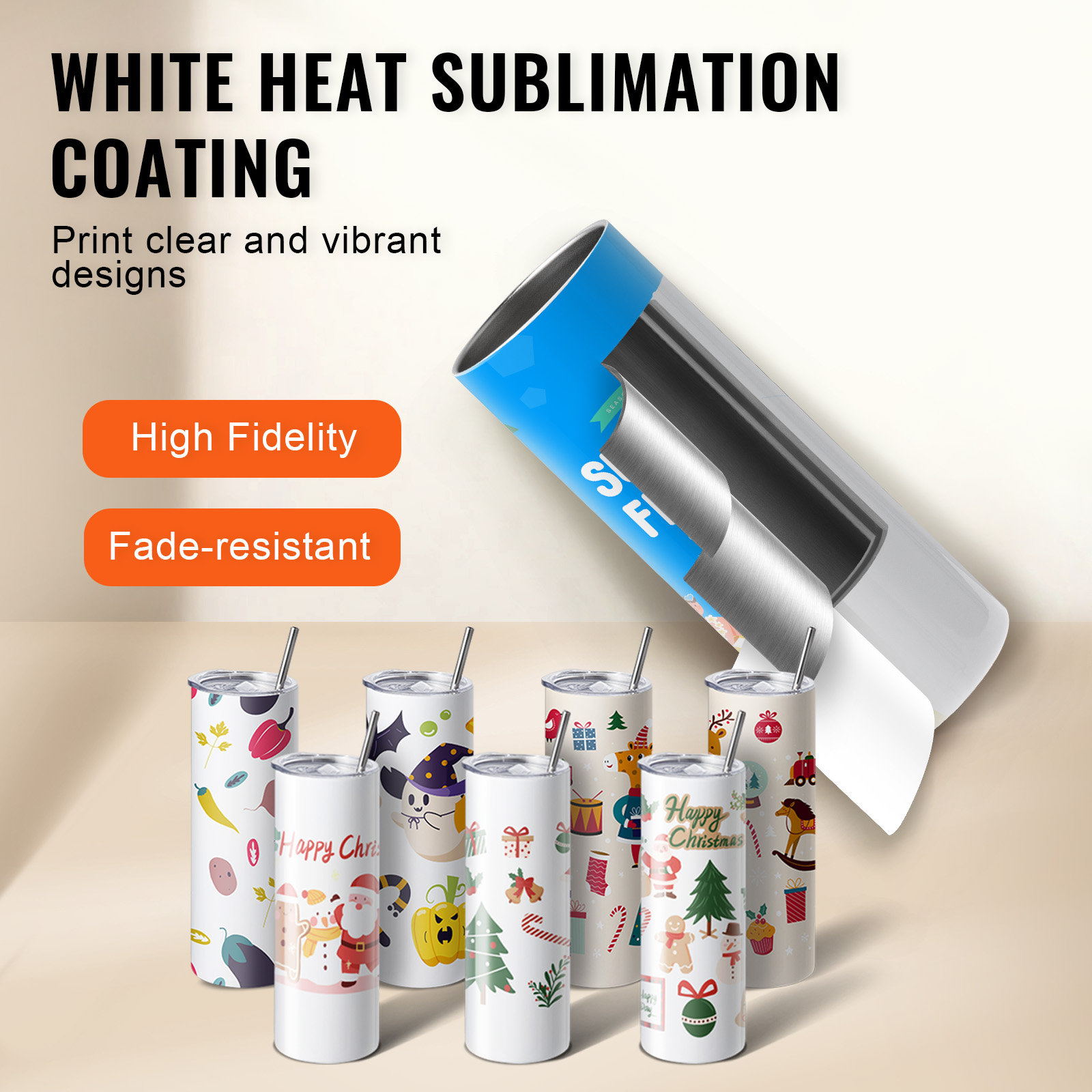 SucceBuy 8/12/14/16/24/50PC St - Sublimation Mug White avaliação e preço