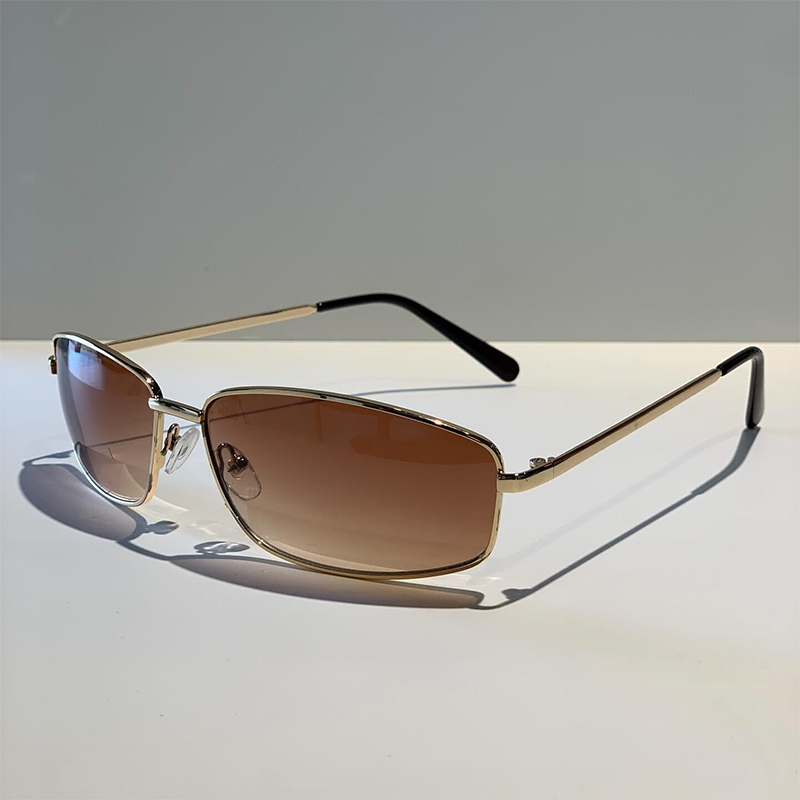 Women's y2k Sunglasses Stylish - Metal Photo Panel avaliação e preço