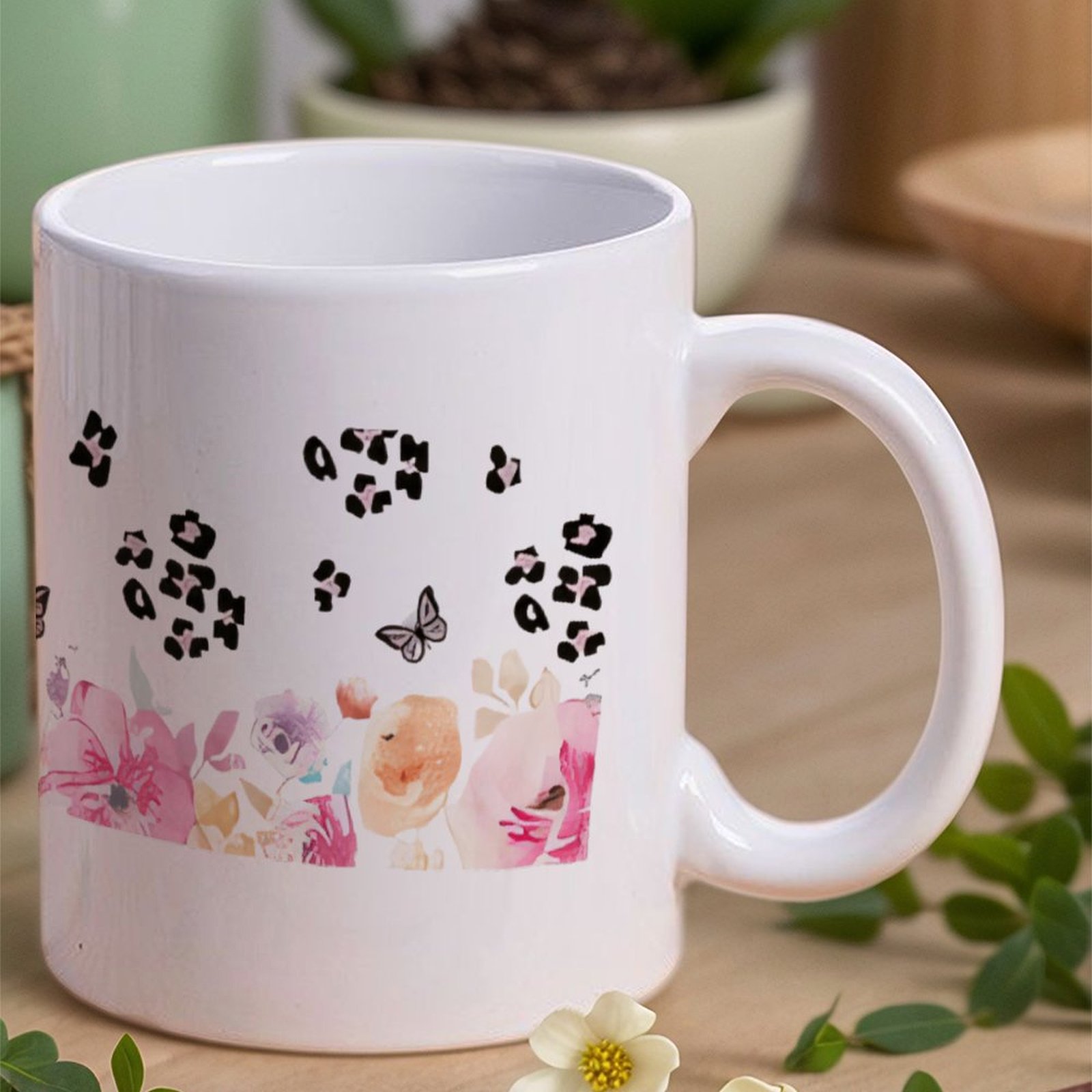 A Watercolor Painting Of Flowe - Sublimation Mug White avaliação e preço