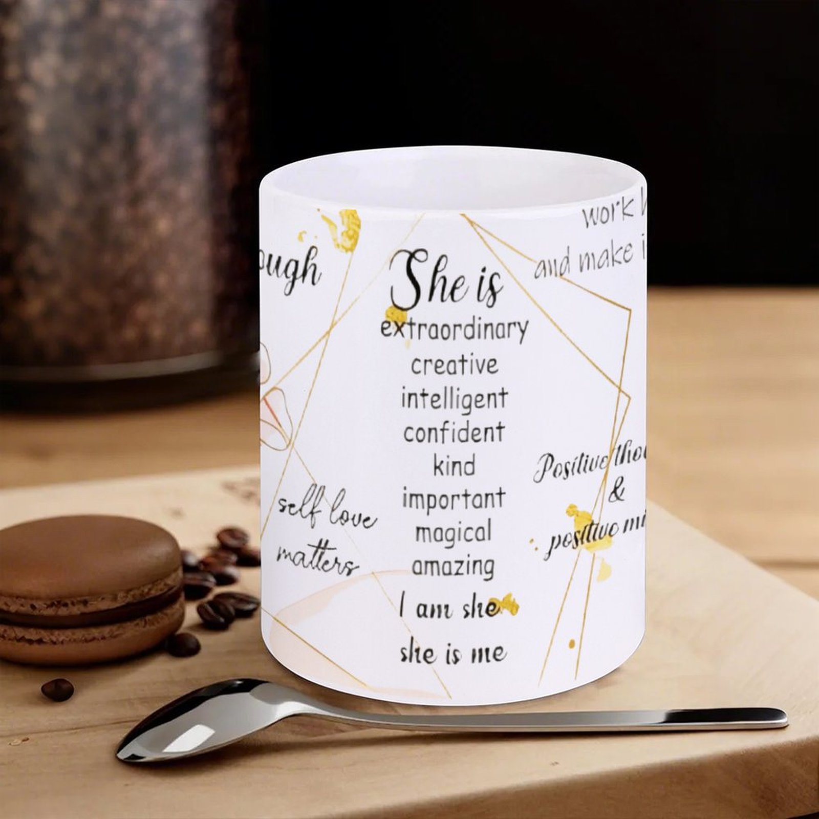 A Poster With A Quote About Sh - Sublimation Mug White avaliação e preço