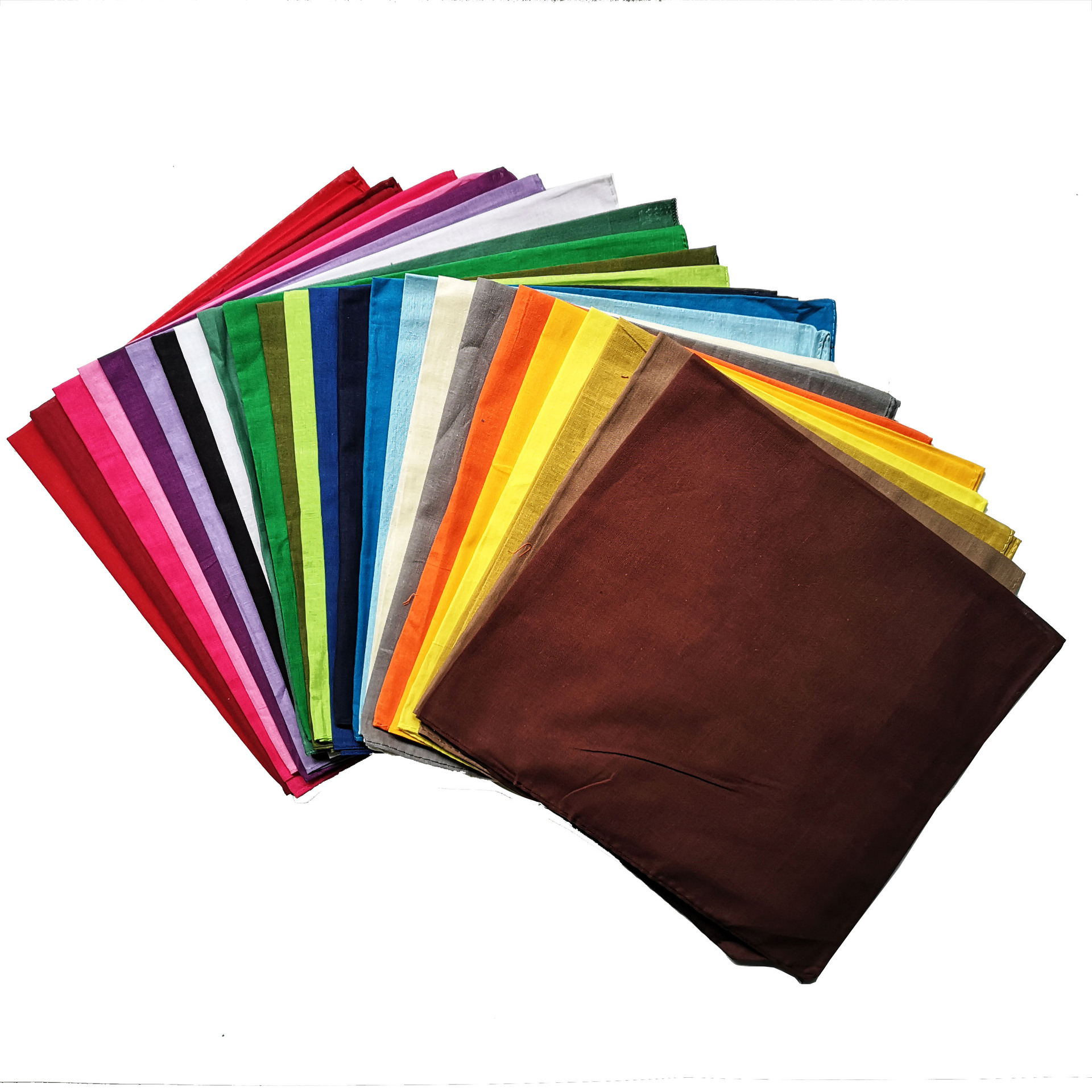 100%Cotton Cotton solid color  - Bandana Blank White avaliação e preço