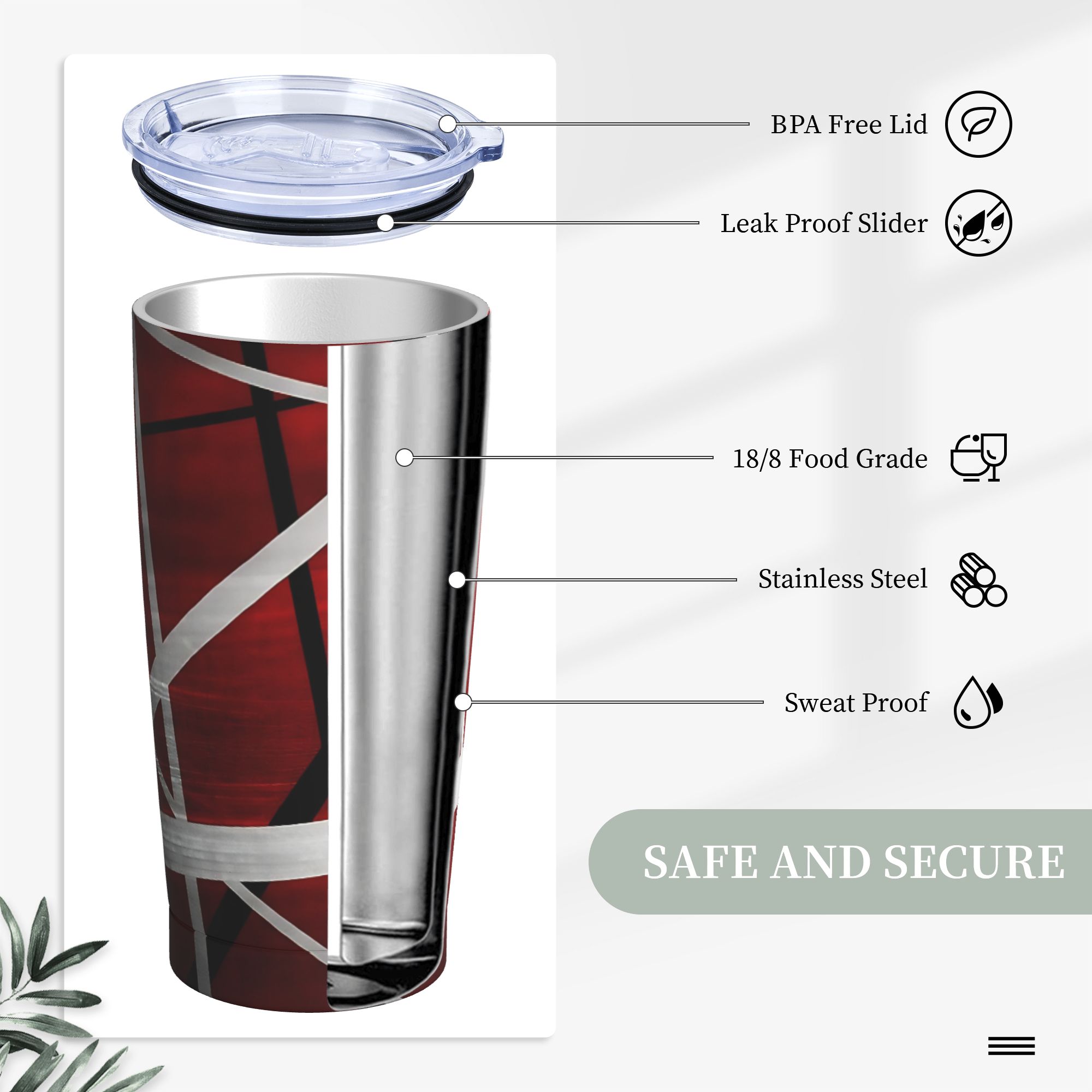V-Van Halens Red Black White T - Tumbler 20Oz White avaliação e preço