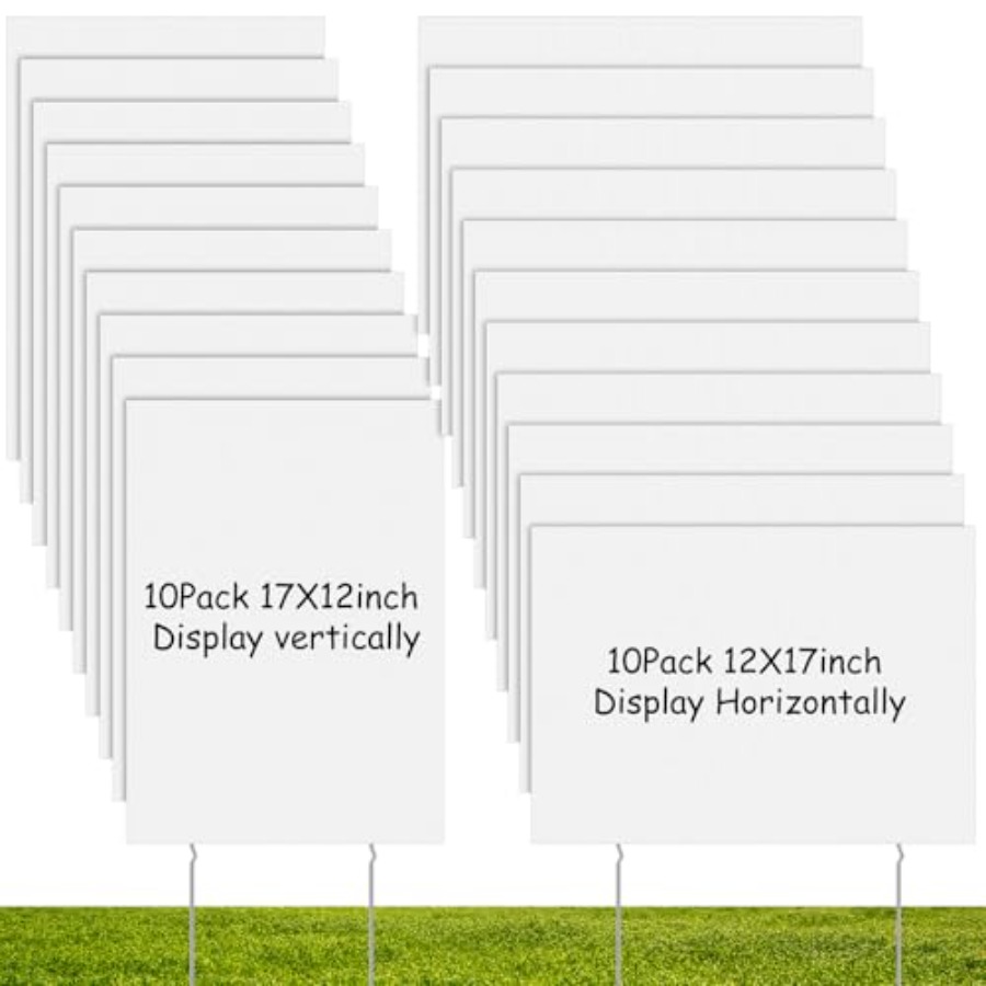 20 Pack Blank Yard Signs with  - Yard Sign Blank avaliação e preço