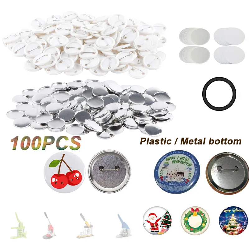 100PCS Blank Button Making Sup - Button Badge Blank avaliação e preço