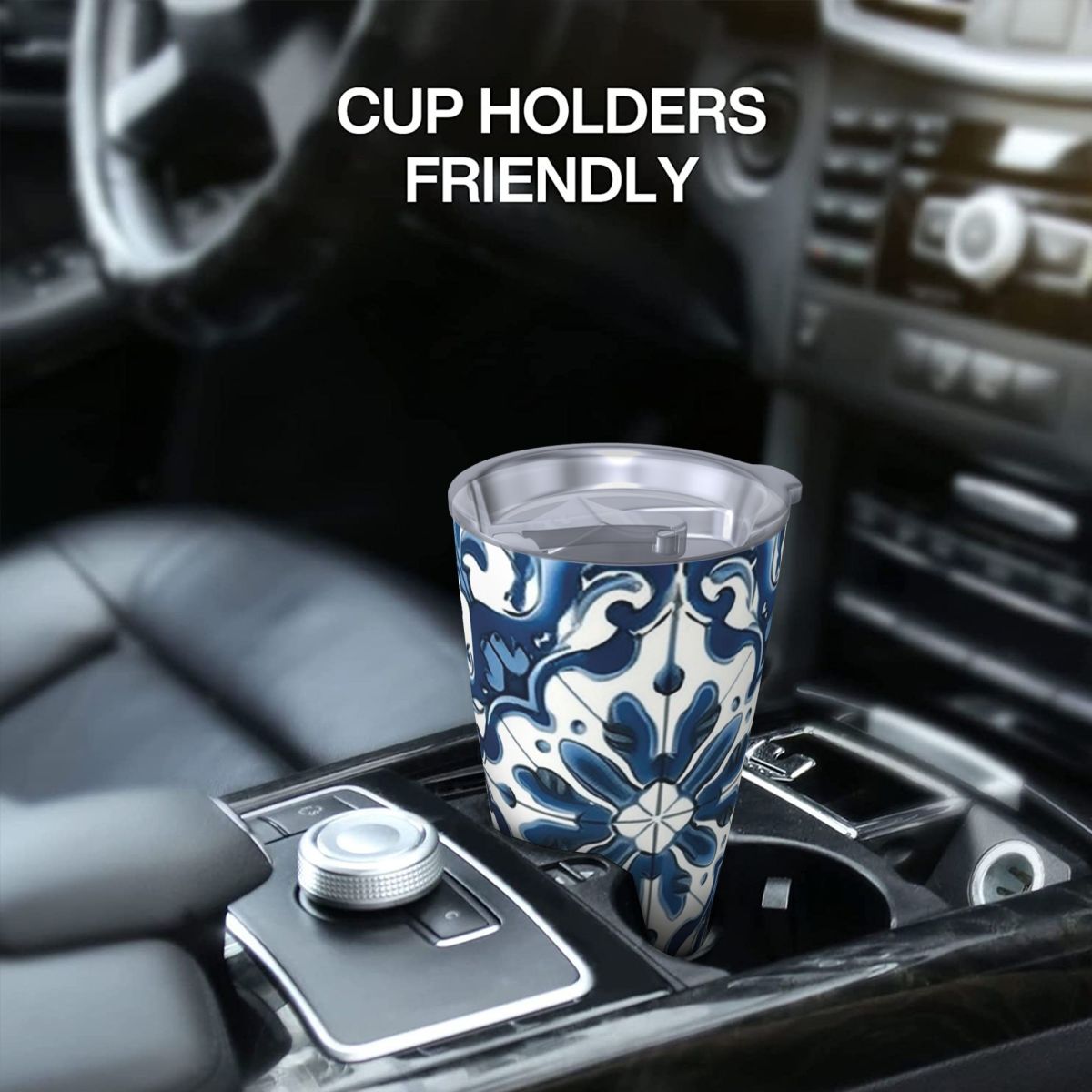 Blue And White Majolica Patter - Tumbler 20Oz White avaliação e preço
