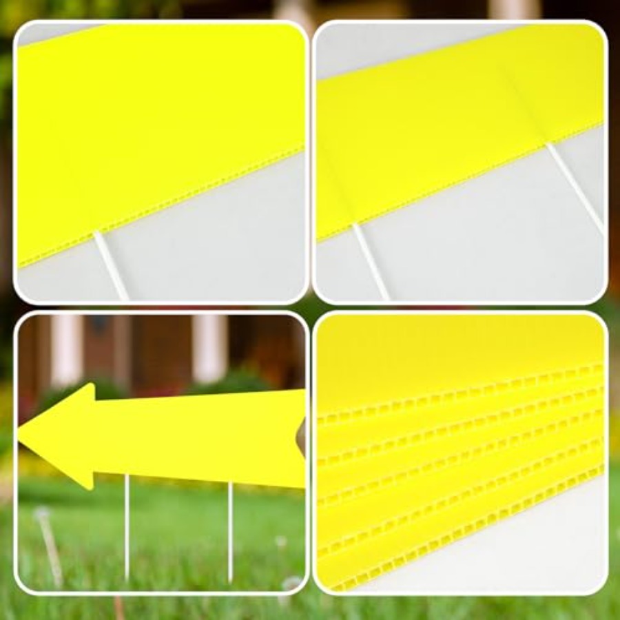 12 Pcs Arrow Signs with Stakes - Yard Sign Blank avaliação e preço