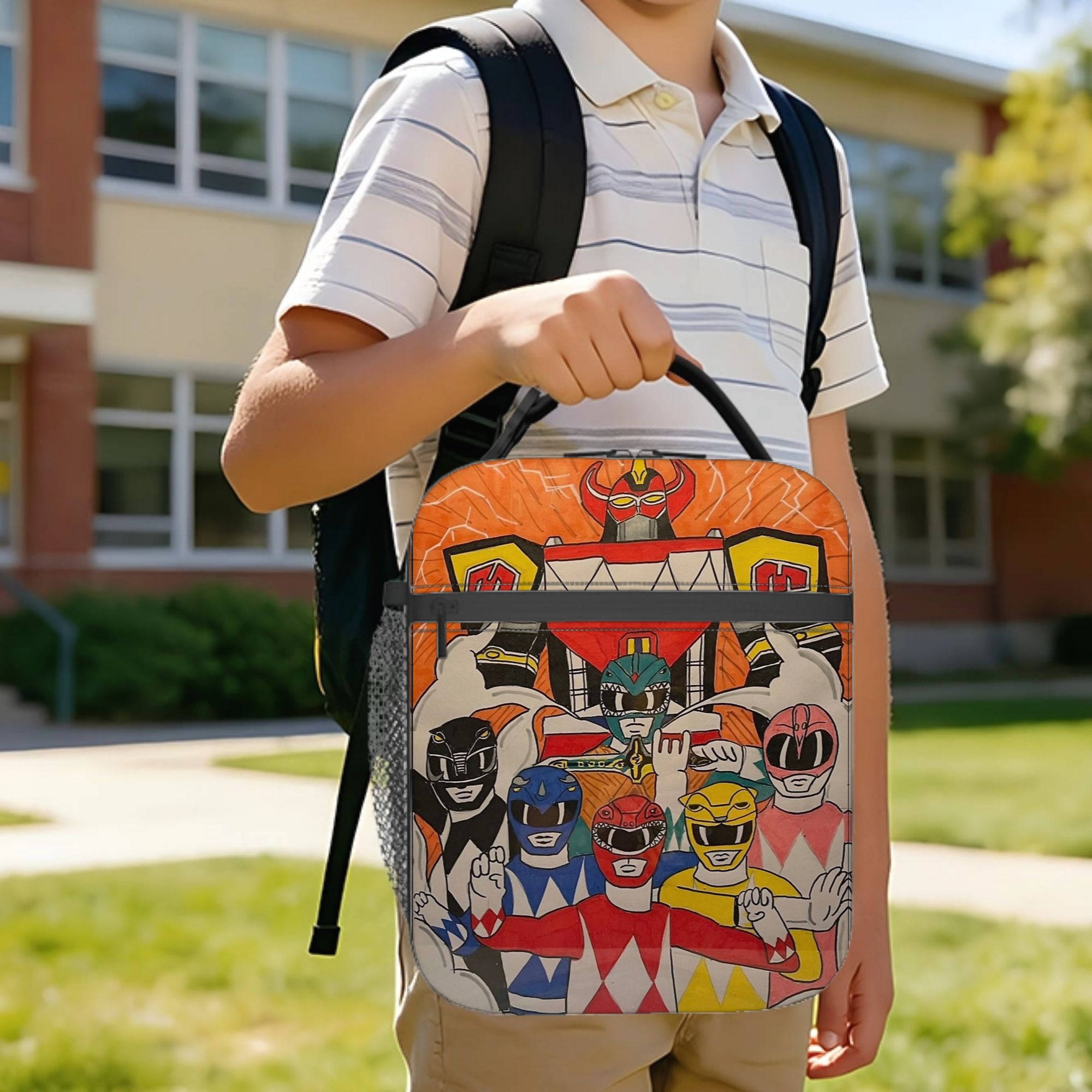Power Rangers and Megazord Art - Tote Bag Sublimation avaliação e preço