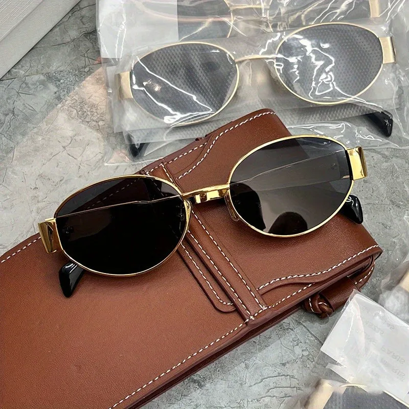 Retro Metal Frame Oval Sunglas - Metal Photo Panel avaliação e preço